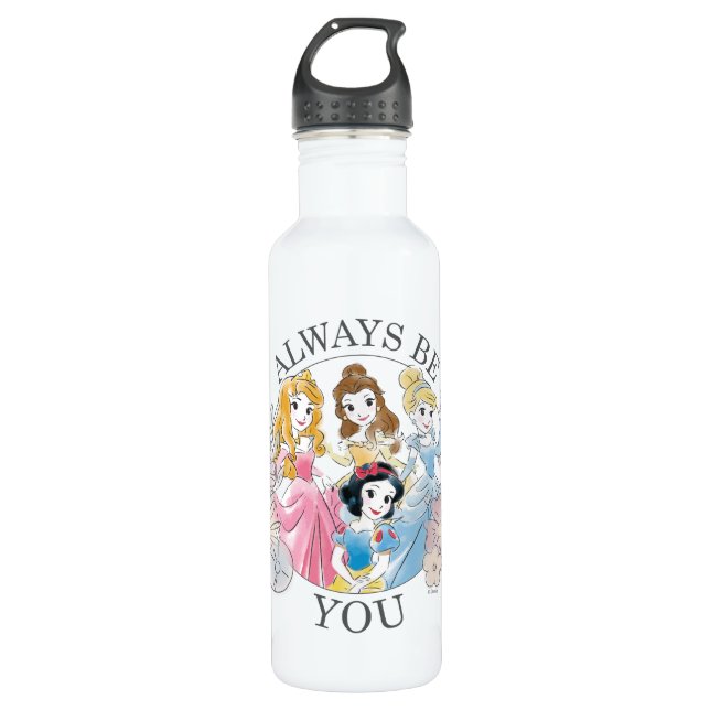 Disney Princess | Always Be You Stainless Steel Water Bottle (Front)