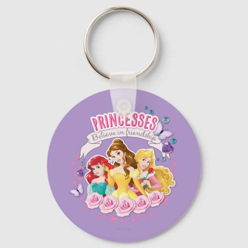 Disney Princess  Ariel Belle and Aurora Keychain