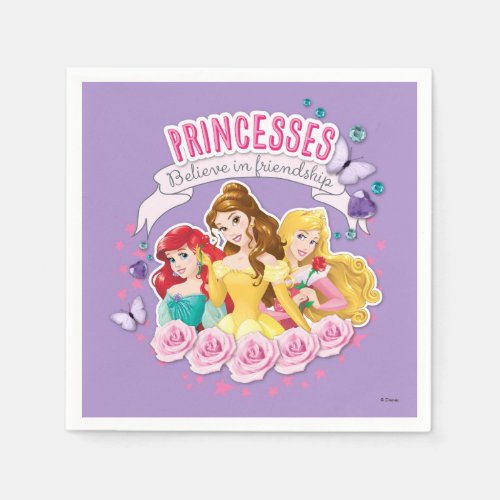 Disney Princess  Ariel Belle and Aurora Napkins