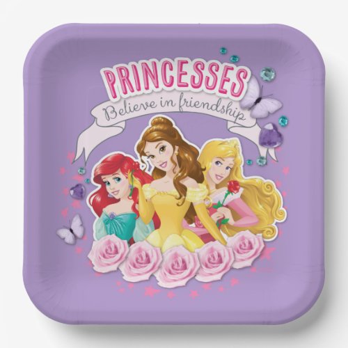 Disney Princess  Ariel Belle and Aurora Paper Plates