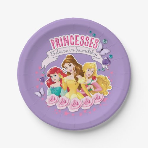 Disney Princess  Ariel Belle and Aurora Paper Plates