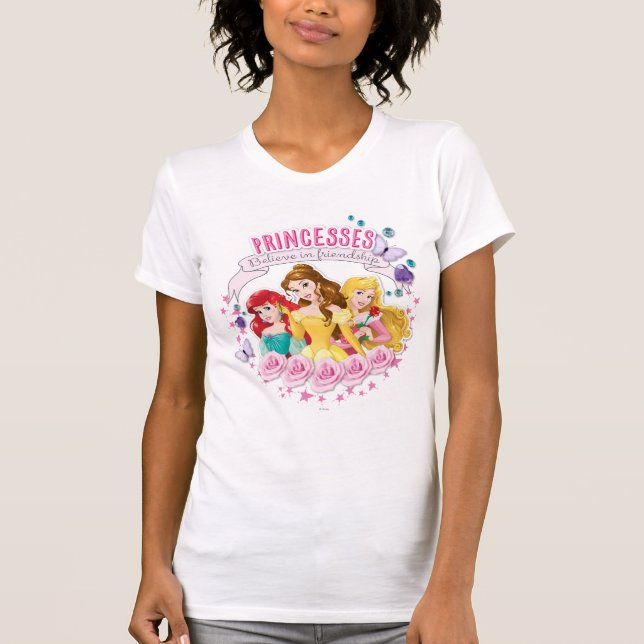 Disney Princess | Ariel, Belle and Aurora T-Shirt (Front)