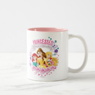 Disney Princess Ariel, Belle and Aurora Two-Tone Coffee Mug
