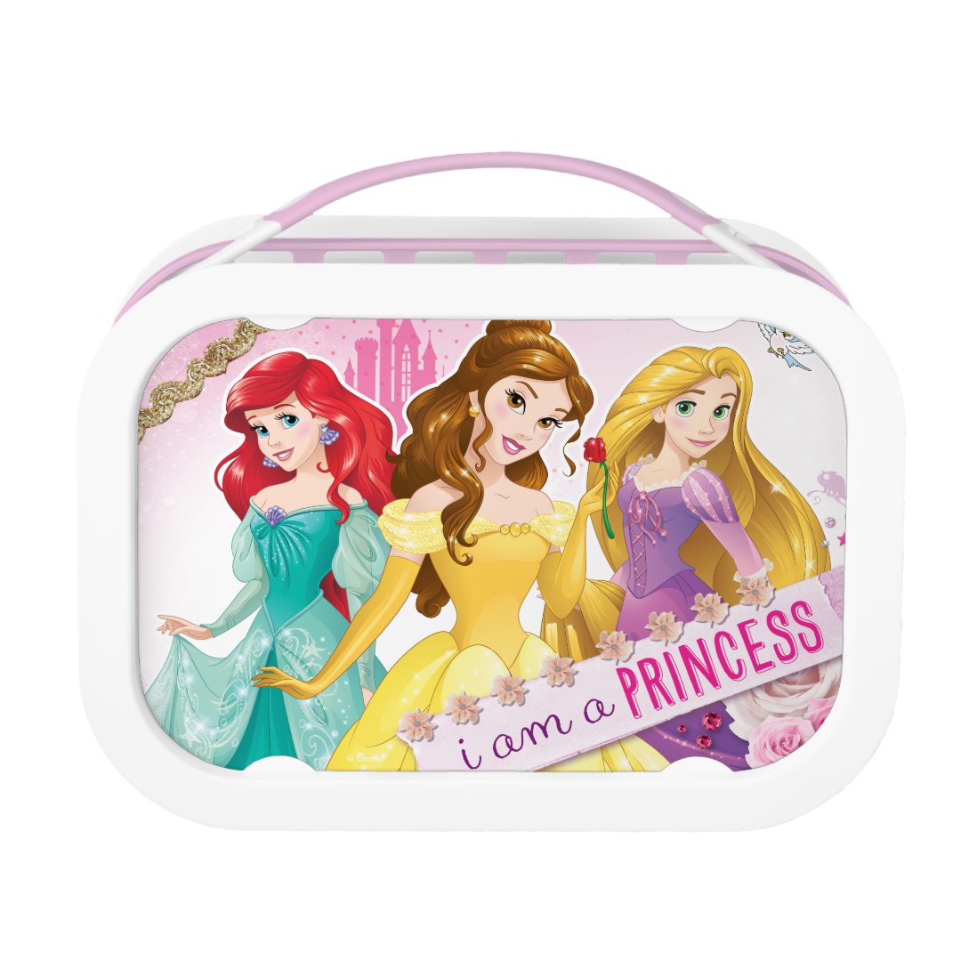 Disney Princess | Ariel, Belle and Rapunzel Lunch Box | Zazzle