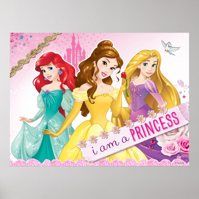 Disney Princess | Ariel, Belle and Rapunzel Poster (Front)