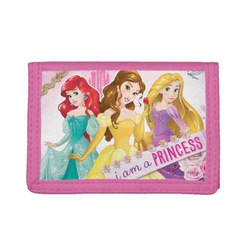 Disney Princess  Ariel Belle and Rapunzel Tri_fold Wallet