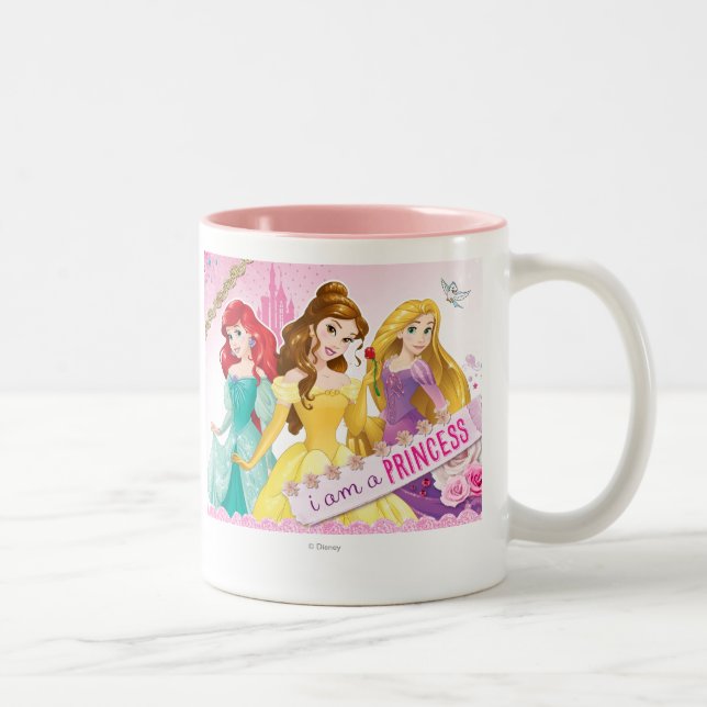 Disney Princess | Ariel, Belle and Rapunzel Two-Tone Coffee Mug (Right)