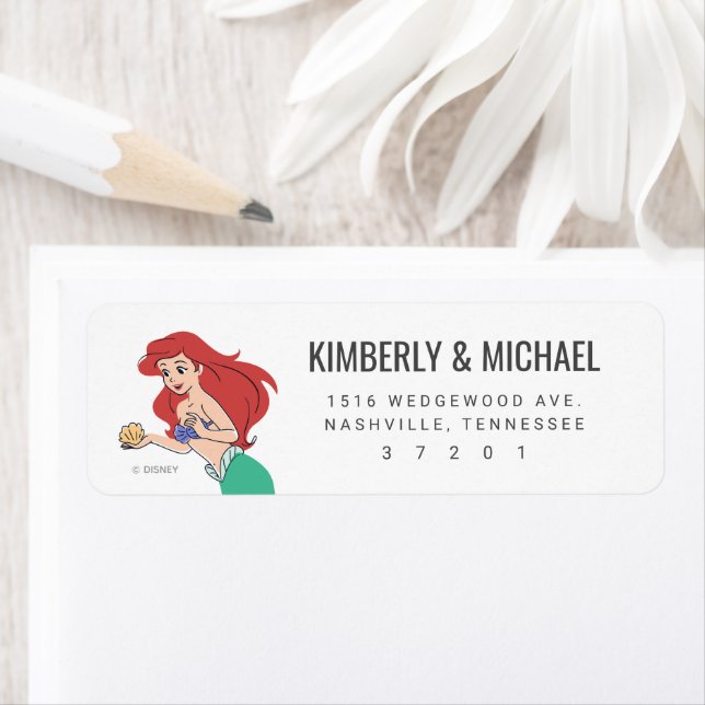 Disney Princess Ariel Birthday  Label (Insitu)