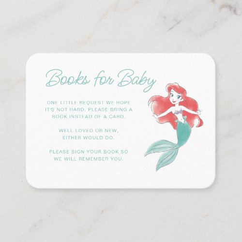 Disney Princess Ariel Books for Baby Insert Card