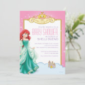 Disney Princess Ariel It's a Girl Baby Shower Invitation (Standing Front)