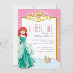 Disney Princess Ariel It's a Girl Baby Shower Invitation
