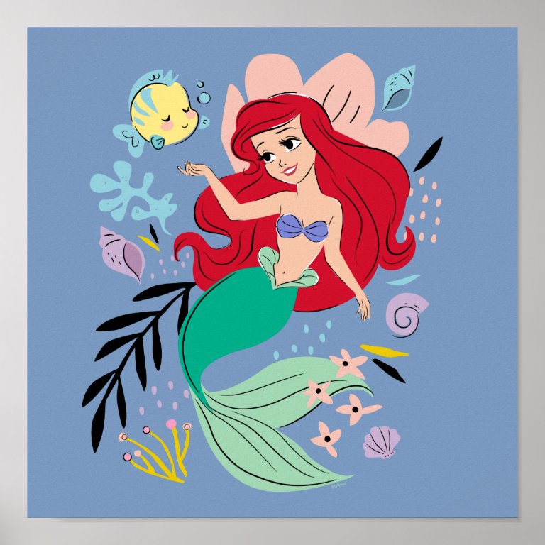 Disney Princess | Ariel &amp; the Ocean Animals Poster