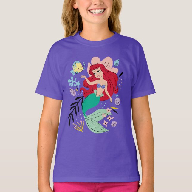 Disney Princess | Ariel & the Ocean Animals T-Shirt (Front)