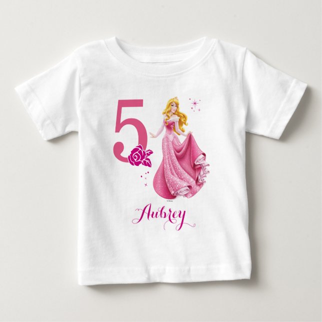 Disney Princess | Aurora Birthday Baby T-Shirt (Front)
