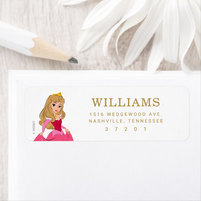 Disney Princess Aurora Birthday  Label (Insitu)