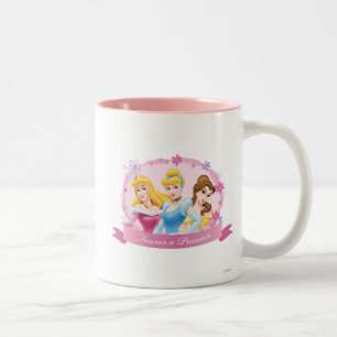Disney Princess Aurora, Cinderella and Belle Two-Tone Coffee Mug