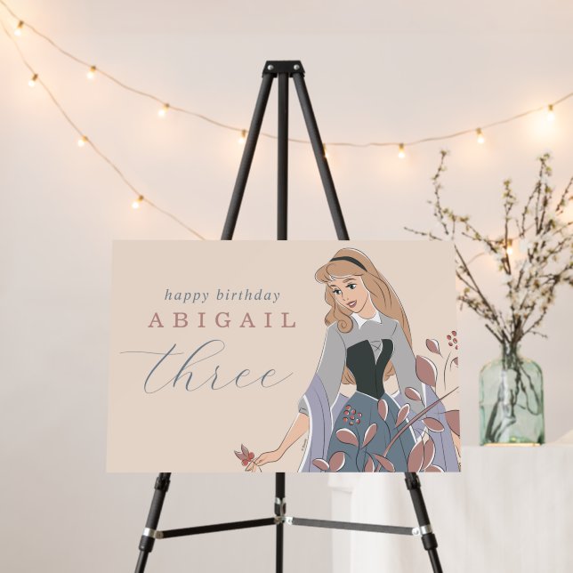 Disney Princess Aurora | Floral Birthday Foam Board (In Situ (Stand))
