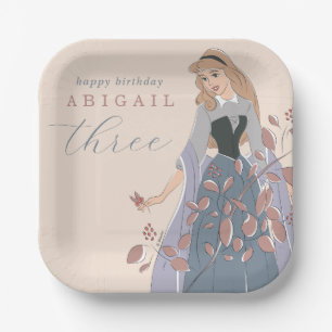 Disney Princess Aurora Floral Birthday Paper Plates