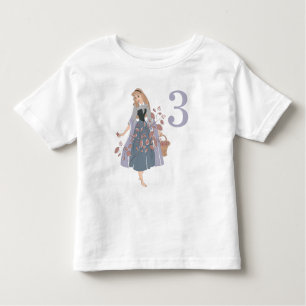 Disney Princess Aurora   Floral Birthday Toddler T-shirt