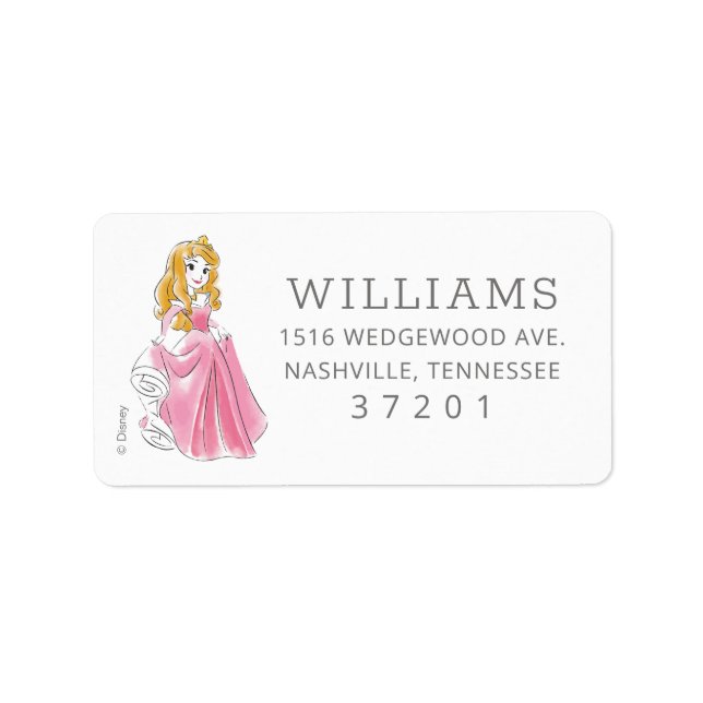 Disney Princess Aurora | Girl Baby Shower Label (Front)