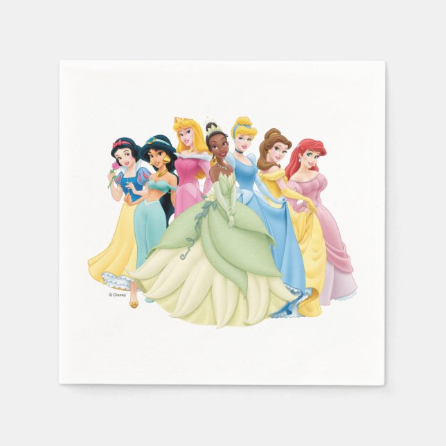 Disney Princess | Aurora, Tiana, Cinderella Center Napkins (Front)