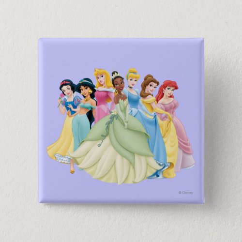 Disney Princess  Aurora Tiana Cinderella Center Pinback Button