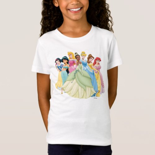 Disney Princess  Aurora Tiana Cinderella Center T_Shirt