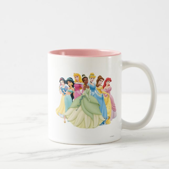 Disney Princess | Aurora, Tiana, Cinderella Center Two-Tone Coffee Mug (Right)