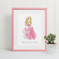 Disney Princess Aurora Watercolor | Girl Nursery