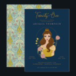 Disney Princess Belle | 21st Birthday Invitation<br><div class="desc">Make your 21st birthday a truly enchanted evening with these magical Princess Belle invitations!

Featuring the beloved Disney princess in her iconic yellow gown,  these invitations are sure to set the stage for a fairytale celebration.</div>