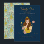 Disney Princess Belle | 21st Birthday Invitation<br><div class="desc">Make your 21st birthday a truly enchanted evening with these magical Princess Belle invitations!

Featuring the beloved Disney princess in her iconic yellow gown,  these invitations are sure to set the stage for a fairytale celebration.</div>