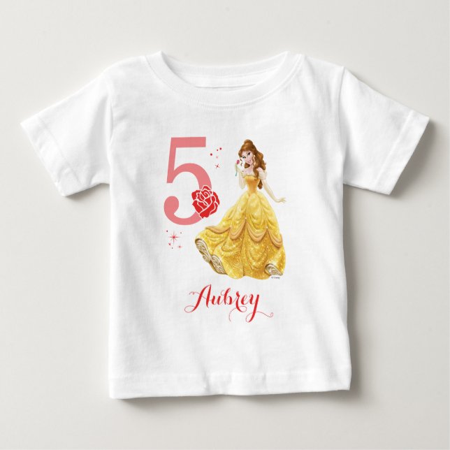 Disney Princess | Belle Birthday Baby T-Shirt (Front)