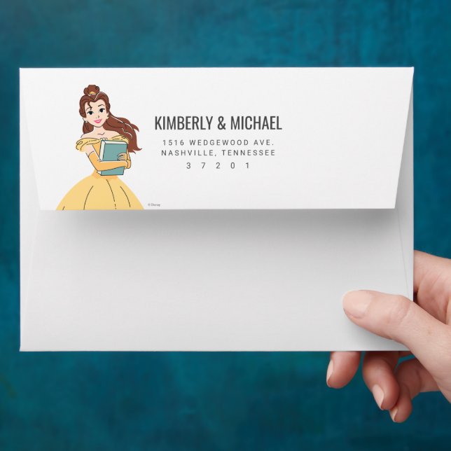 Disney Princess Belle Birthday  Envelope (Hand)