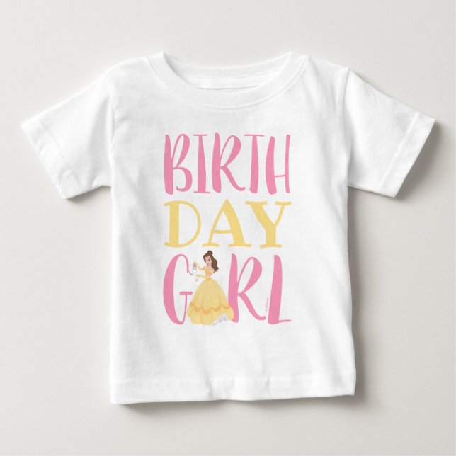 Disney Princess - Belle | Birthday Girl Baby T-Shirt (Front)