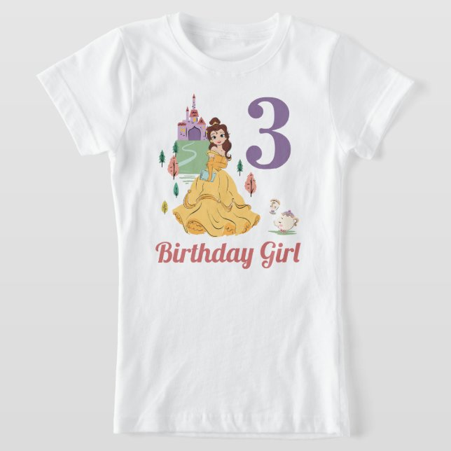 Disney Princess Belle Birthday T-Shirt (Laydown)