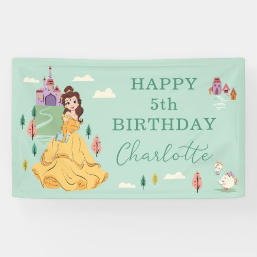 Disney Princess Belle l Girls Birthday Banner