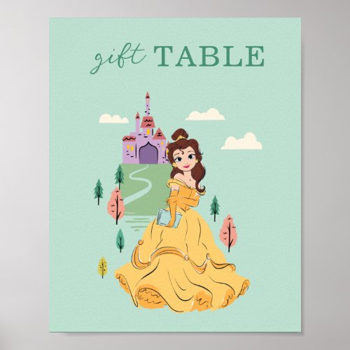 Disney Princess Belle l Girls Birthday Gift Table Poster