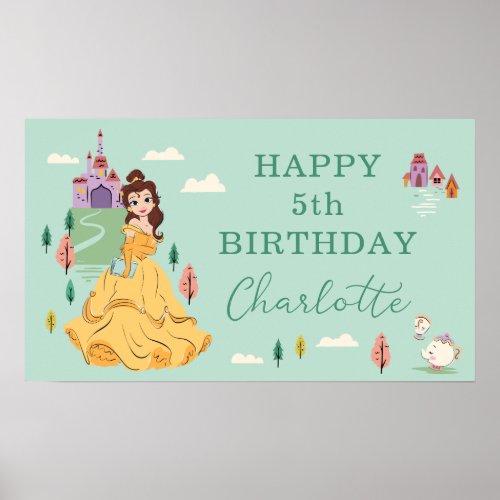 Disney Princess Belle l Girls Birthday Poster