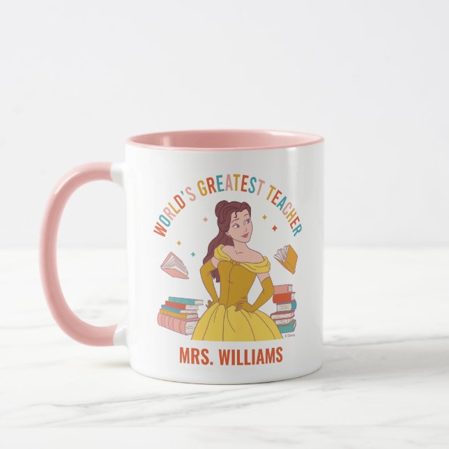 Disney Princess Belle | World's Greatest Teacher Mug (Left)