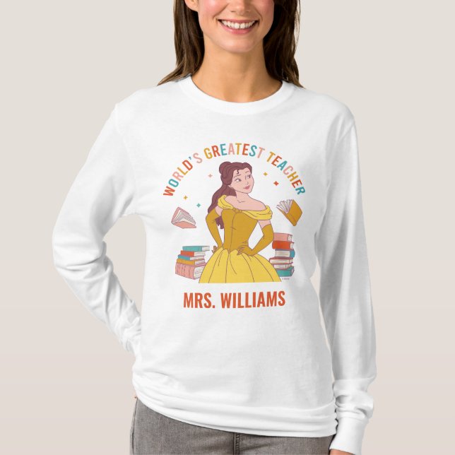 Disney Princess Belle | World's Greatest Teacher T-Shirt (Front)