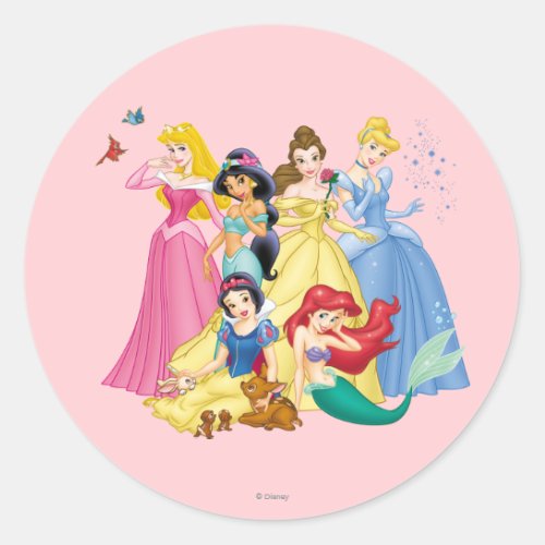 Disney Princess  Birds and Animals Classic Round Sticker