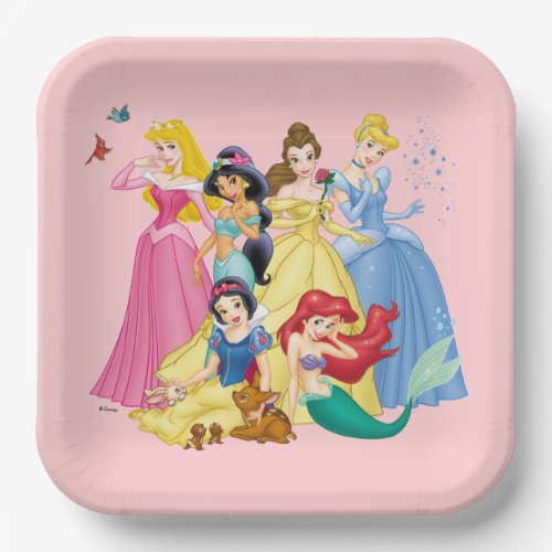 Disney Princess  Birds and Animals Paper Plates