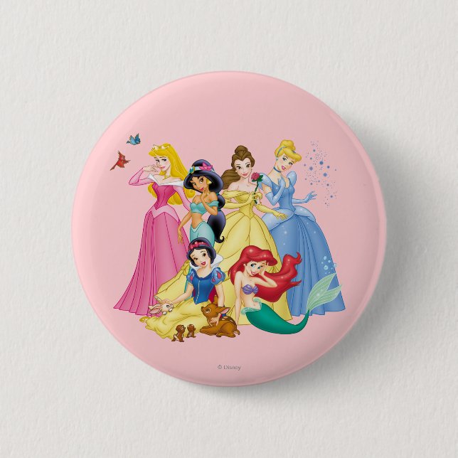 Disney Princess | Birds and Animals Pinback Button (Front)