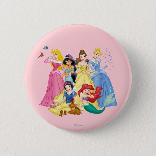 Disney Princess  Birds and Animals Pinback Button