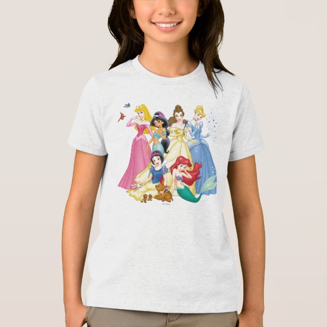 Disney Princess | Birds and Animals Tri-Blend Shirt (Front)