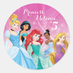 Princess Stickers x 6  Birthday Party Supplies Favours Loot Glitter Stickers 