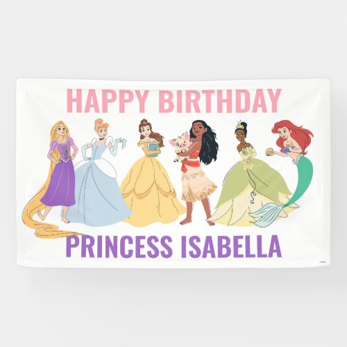 Disney Princess Birthday Collage Banner