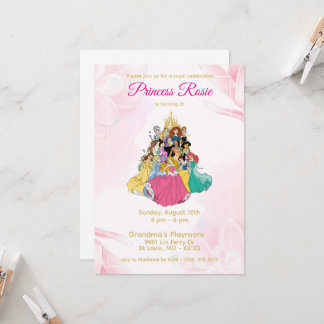 Disney Princess birthday invitation