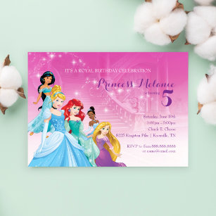 Disney Princess   Birthday Invitation