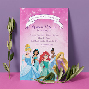 Disney Princess   Birthday Invitation